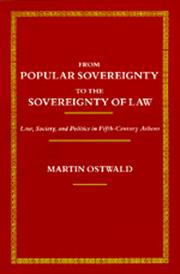 Front cover of From Popular Sovereignty to the Sovereignty of Law by Martin Ostwald