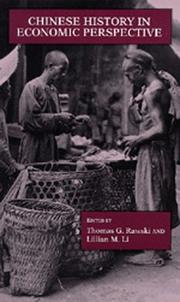 Front cover of Chinese history in economic perspective by Thomas G. Rawski