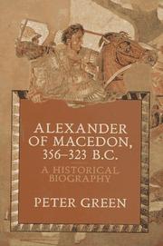 Front cover of Alexander of Macedon by Peter Green