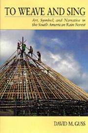 Cover of To Weave and Sing by David M. Guss