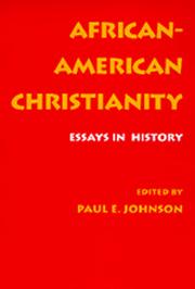 Cover of African-American Christianity by Paul E. Johnson