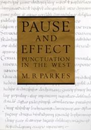 Cover of Pause and effect by M. B. Parkes