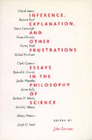 Cover of Inference, explanation, and other frustrations by John Earman