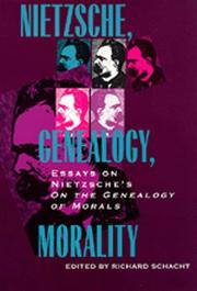 Front cover of Nietzsche, genealogy, morality by Schacht, Richard