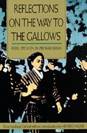 Front cover of Reflections on the Way to the Gallows by Mikiso Hane