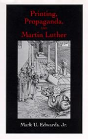 Front cover of Printing, propaganda, and Martin Luther by Mark U. Edwards