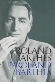 Cover of Roland Barthes by Roland Barthes