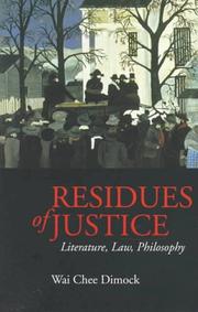 Front cover of Residues of Justice by Wai Chee Dimock