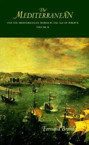 Front cover of Méditerranée et le monde méditerranéen à l'époque de Philippe II by Fernand Braudel