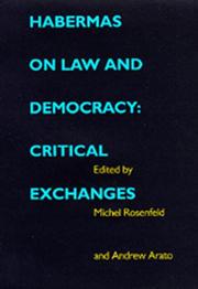 Front cover of Habermas on law and democracy by Michel Rosenfeld