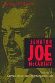 Front cover of Senator Joe McCarthy by Richard Halworth Rovere