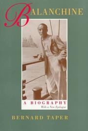 Cover of Balanchine by Bernard Taper