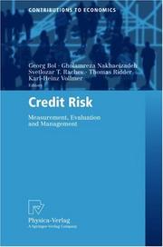 Cover of Credit Risk by Georg Bol