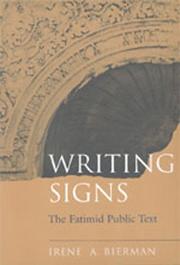 Front cover of Writing signs by Irene A. Bierman
