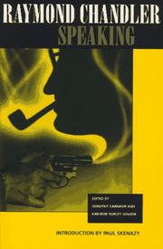 Front cover of Raymond Chandler speaking by Raymond Chandler