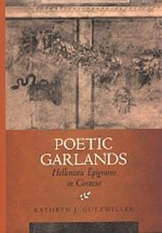 Front cover of Poetic garlands by Kathryn J. Gutzwiller
