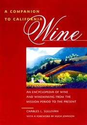Front cover of A companion to California wine by Sullivan, Charles L.