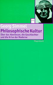 Cover of Philosophische Kultur by Georg Simmel