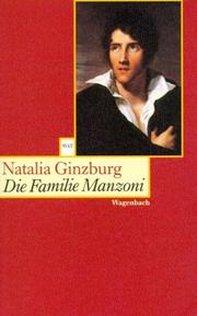 Cover of La famiglia Manzoni by Natalia Ginzburg