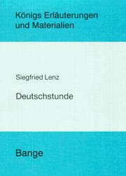 Cover of Deutschstunde by Siegfried Lenz