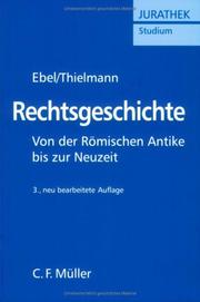 Cover of Rechtsgeschichte by Friedrich Ebel
