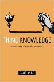 Cover of Thing knowledge by Davis Baird
