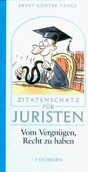 Front cover of Zitatenschatz für Juristen by Ernst Günter Tange