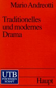Front cover of Traditionelles und modernes Drama by Mario Andreotti