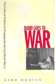 Front cover of Radio Goes to War by Gerd Horten