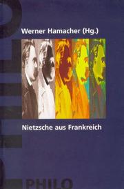 Front cover of Nietzsche aus Frankreich by Jacques Derrida