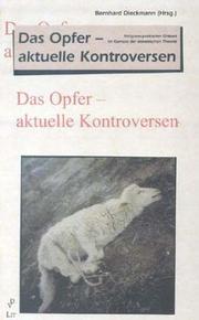 Front cover of Das Opfer - aktuelle Kontroversen by Bernhard Dieckmann