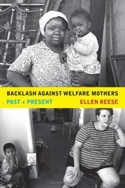 Front cover of Backlash against Welfare Mothers by Ellen Reese