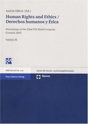 Cover of Human Rights and Ethics / Derechos Humanos Y Etica by Andres Ollero