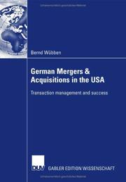 Front cover of German Mergers & Acquisitions in the USA by WÃ¼bben; Bernd
