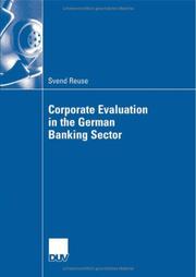 Front cover of Corporate Evaluation in the German Banking Sector by Reuse; Svend