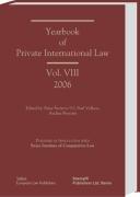 Front cover of Yearbook of Private International Law 2006 by Unknown
