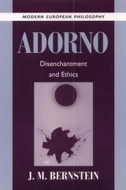 Cover of Adorno by J. M. Bernstein