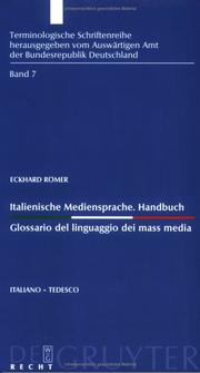 Front cover of Italienische Mediensprache. Handbuch/Glossario Del Linguaaggio Dei Mass Media Italiano-Tedesco by Eckhard Romer