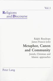 Front cover of Metaphor, Canon, And Community by Ralph Bisschops