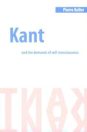 Front cover of Kant and the Demands of Self-Consciousness by Pierre Keller