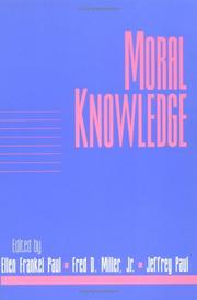 Cover of Moral knowledge by Ellen Frankel Paul