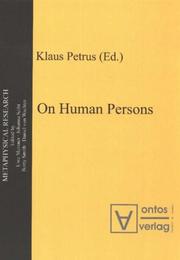 Cover of On Human Persons by Klaus Petrus
