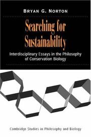 Front cover of Searching for Sustainability by Bryan G. Norton