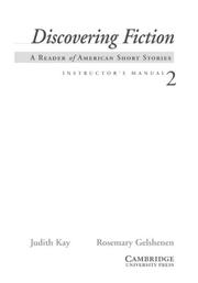Front cover of Discovering Fiction Instructor's Manual 2 by Judith Kay