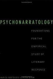 Front cover of Psychonarratology by Marisa Bortolussi