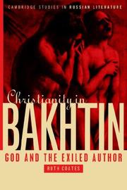 Front cover of Christianity in Bakhtin by Ruth Coates
