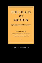 Front cover of Philolaus of Croton by Philolaus of Croton