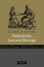 Cover of Shakespeare, law, and marriage by B. J. Sokol