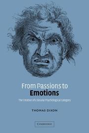 Front cover of From Passions to Emotions by Thomas Dixon Jr.