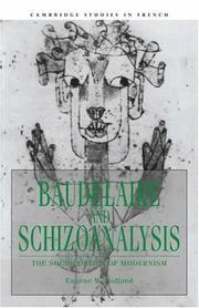 Cover of Baudelaire and Schizoanalysis by Eugene W. Holland